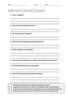 Vorschau - Arbeitsblätter - AB mit Fragen zum Thema "Telegrafie" + Lösungsblatt - Deckblatt