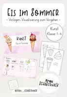 Vorschau - Mal- und Bastelvorlagen - Eis im Sommer - Kunst - Deckblatt