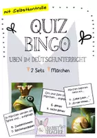 Vorschau - Stationenlernen - Quizbingo: Märchen und ihre Merkmale - Deckblatt