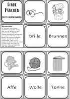 Vorschau - Stationenlernen - Finde Pärchen - Lernspiel - Wörter mit Doppelkonsonanten - Seite 1