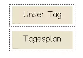 Vorschau - Präsentationen/Tafelbilder - Tagestransparenz - Visualisierung Stundenplan (beige) - Seite 1