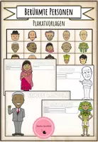 Vorschau - Mal- und Bastelvorlagen - Berühmte Persönlichkeiten (Plakatvorlagen) - Deckblatt