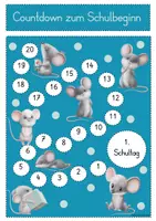 Vorschau - Lehrpläne/Lehrermaterial - Countdown Mäuse zum Schulbeginn mit Anleitungsbrief - Seite 1