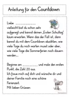 Vorschau - Lehrpläne/Lehrermaterial - Countdown Mäuse zum Schulbeginn mit Anleitungsbrief - Seite 2