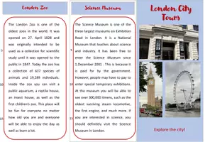 Vorschau - Arbeitsblätter - London - Sightseeing Flyer - Seite 3