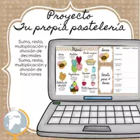 Vista previa - Manualidades / Dibujos para colorear - Proyecto fracciones y decimales tu propia pastelería - Portada