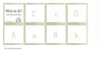 Vorschau - Spiele - Merk es dir! - alle Buchstaben/Laute - Deckblatt