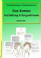 Vorschau - Unterrichtsreihen - Das Komma - Aufzählung und Konjunktionen - Deckblatt
