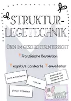 Vorschau - Arbeitsblätter - Französische Revolution: Strukturlegetechnik - Deckblatt