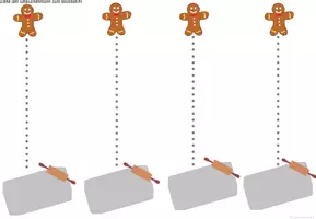 Vorschau - Arbeitsblätter - Graphomotorik: "Die Geschichte vom Lebkuchenmann" - Seite 2