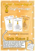 Vorschau - Anderer Materialtyp - Abschiedsgruß Ende Klasse 2 - Giraffenklasse - Deckblatt