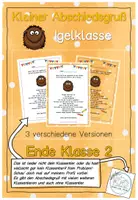Vorschau - Anderer Materialtyp - Abschiedsgruß Ende Klasse 2 - Igelklasse - Deckblatt