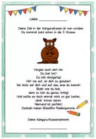 Vorschau - Anderer Materialtyp - Abschiedsgruß Ende Klasse 2 - Känguruklasse - Seite 1