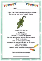 Vorschau - Anderer Materialtyp - Abschiedsgruß Ende Klasse 2 - Krokodilklasse - Seite 1