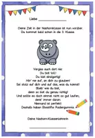 Vorschau - Anderer Materialtyp - Abschiedsgruß Ende Klasse 2 - Nashornklasse - Seite 1
