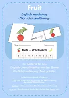 Vorschau - Stundenentwürfe - Fruit Vocabulary (Englisch) - Unterrichtseinheit - Deckblatt