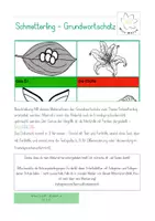 Vorschau - Fördermaterial/Inklusion - Schmetterling Grundwortschatz - Bildkarten - Deckblatt