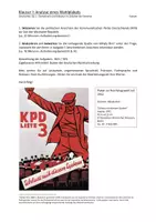 Vorschau - Klassenarbeiten - Analyse eines Wahlplakats 2 - Klausur und Lösungen - Seite 1