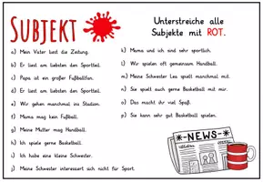 Vorschau - Arbeitsblätter - Satzglieder - Seite 2