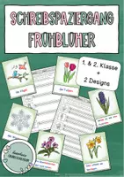 Vorschau - Arbeitsblätter - Schreibspaziergang Frühblüher (Klasse 1/ 2) - Silbenschrift/ 2 Designs - Deckblatt