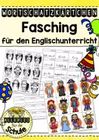 Vorschau - Arbeitsblätter - Wortschatzkärtchen Kostüme/Fasching/Karneval Englisch - Deckblatt