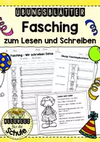 Vorschau - Arbeitsblätter - Fasching - Materialpaket für die Wortschatzeinführung in DaZ oder Englisch - Seite 1
