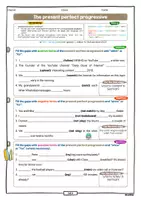 Vorschau - Arbeitsblätter - Present perfect progressive • ABs + Musterlösung - Seite 1