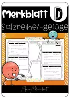 Vorschau - Arbeitsblätter - Merkblatt Satzreihe/Satzgefüge - Deckblatt