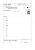 Aperçu - Apprentissages en autonomie - Fiches de travail en autonomie - Les acides & les bases - Page 1