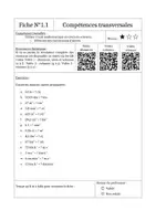 Aperçu - Feuilles d'exercices - Fiches de travail en autonomie - Compétences transversales et de laboratoire - Page 1