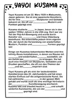 Vorschau - Arbeitsblätter - Yayoi Kusama - Steckbrief & Kunstprojekt für den Kunstunterricht - Seite 3