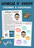 Vorschau - Arbeitsblätter - Georgia O’ Keeffe - Steckbrief & Weitermalbilder für den Kunstunterricht - Deckblatt