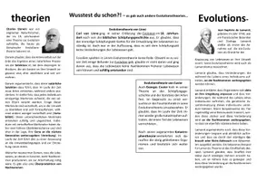 Vorschau - Arbeitsblätter - Evolutionstheorie Lamarck Darwin Fingertier - Seite 1