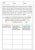 Vorschau - Klassenarbeiten - Klassenarbeit Argumentieren / Argumentation 7.Klasse Deutsch - Seite 3
