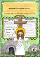 Vorschau - Arbeitsblätter - Ostergeschichte: Infotext + Fragen zum Text für Klasse 2-4 - Deckblatt