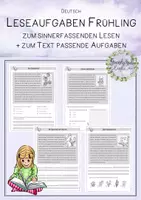Vorschau - Arbeitsblätter - Frühling - sinnerfassend Lesen #Silvesterknaller2023 - Deckblatt