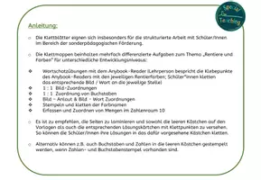 Vorschau - Fördermaterial/Inklusion - Klettaufgaben: Rentiere - Wahrnehmung - Seite 1