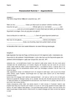 Vorschau - Test - Lernzielkontrolle / Klassenarbeit Argumentieren Argumentation - Seite 1