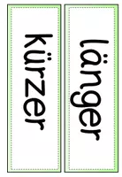 Vorschau - Fördermaterial/Inklusion - Vergleichen länger und kürzer - Legematerial - Seite 1