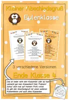 Vorschau - Anderer Materialtyp - Abschiedsgruß Ende Klasse 4 - Eulenklasse - Deckblatt