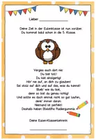 Vorschau - Anderer Materialtyp - Abschiedsgruß Ende Klasse 4 - Eulenklasse - Seite 2