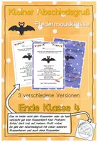 Vorschau - Anderer Materialtyp - Abschiedsgruß Ende Klasse 4 - Fledermausklasse - Deckblatt