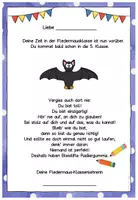 Vorschau - Anderer Materialtyp - Abschiedsgruß Ende Klasse 4 - Fledermausklasse - Seite 1