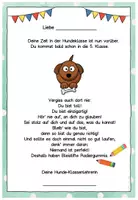 Vorschau - Anderer Materialtyp - Abschiedsgruß Ende Klasse 4 - Hundeklasse - Seite 1