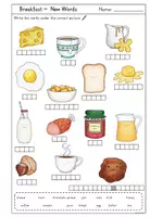 Vorschau - Arbeitsblätter - Breakfast Vokabelblatt Englisch - Seite 2