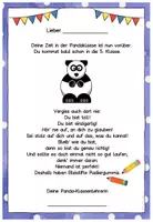 Vorschau - Anderer Materialtyp - Abschiedsgruß Ende Klasse 4 - Pandaklasse - Seite 2