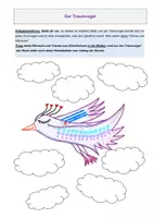 Vorschau - Arbeitsblätter - Gedankenexperiment zum Thema Glück - der Traumvogel - Deckblatt