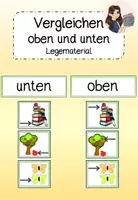 Vorschau - Fördermaterial/Inklusion - Vergleichen oben und unten - Legematerial - Deckblatt