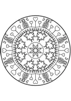 Vorschau - Mal- und Bastelvorlagen - Mandalas zum Muttertag, Kunst Grundschule - Seite 1