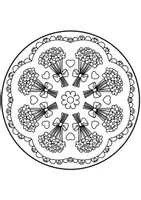 Vorschau - Mal- und Bastelvorlagen - Mandalas zum Muttertag, Kunst Grundschule - Seite 3
